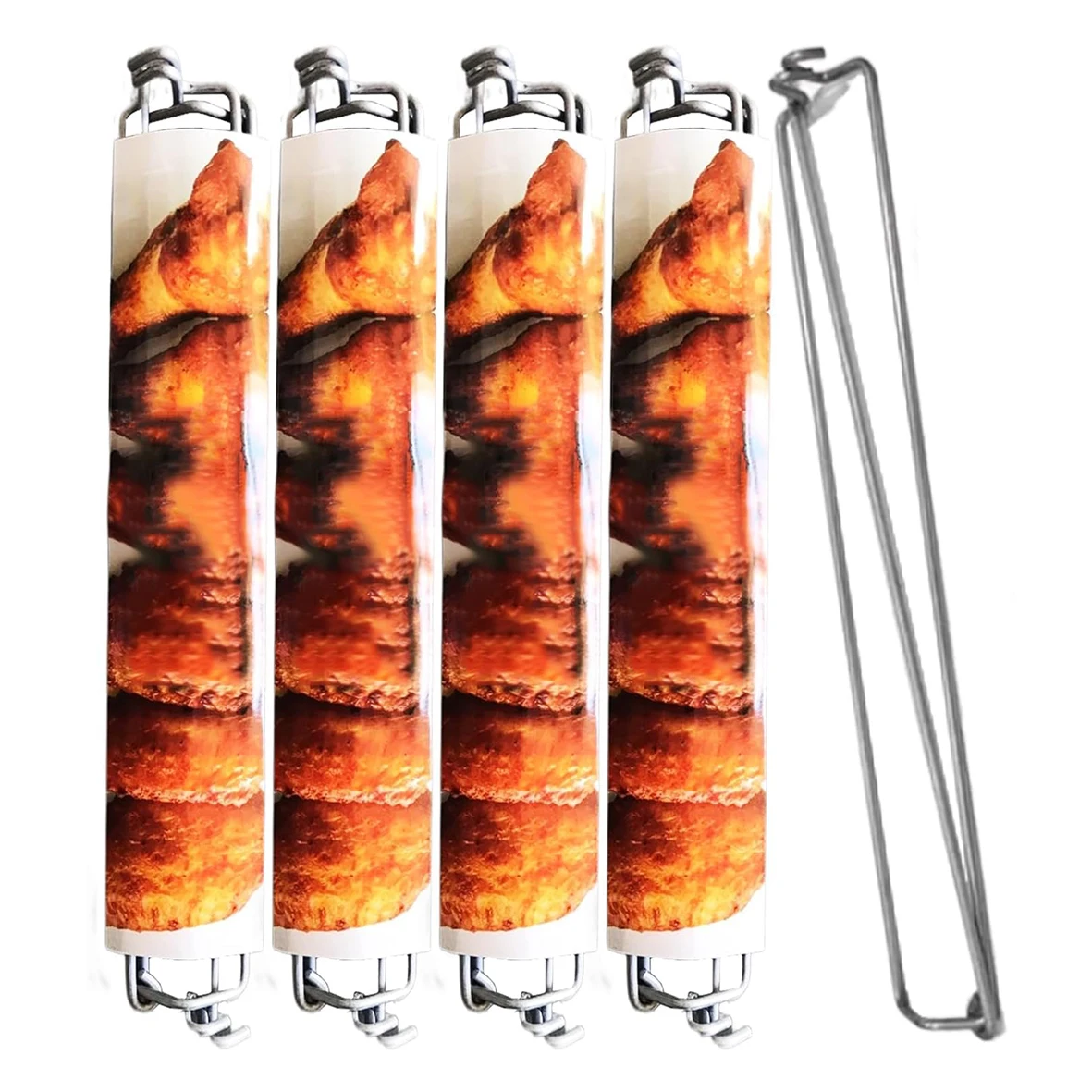 Set Of 4 Chicken Wing BBQ Fork U-Shaped Design Metal BBQ Grilling Fork Sticks Skewer Grill Outdoor Picnic Barbecue Gadgets