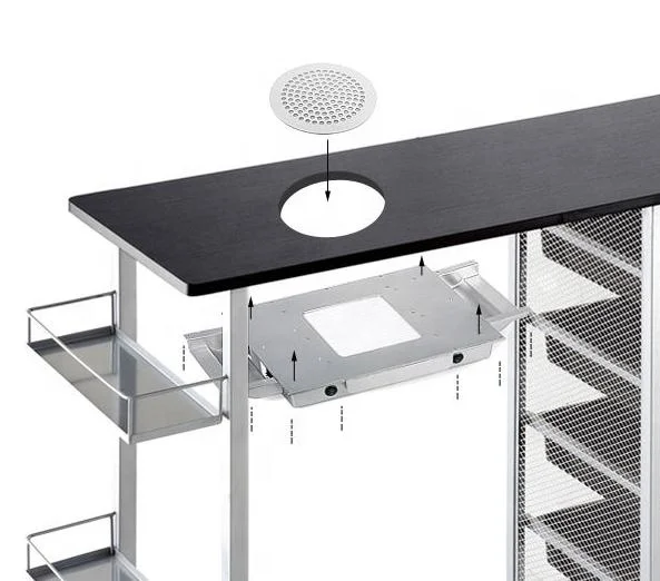 nail dust collector /nail table dust collector /nail table draft electric fan for Manicure Salon