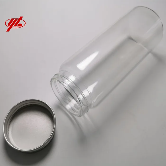 Big Mouth Clear Transparent Borosilicate Glass Bottle Glass Jar Screw Glass Bottle With Plastic Cap Aluminum Cap Cork