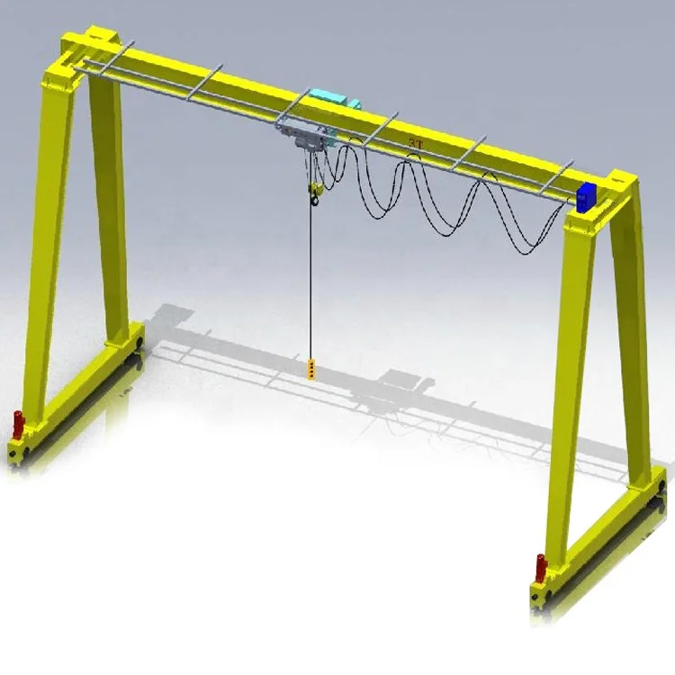 10 ton 16  Europe style single girder beam 12.5  15 ton gantry crane overhead EOT crane  in Seaside workshop