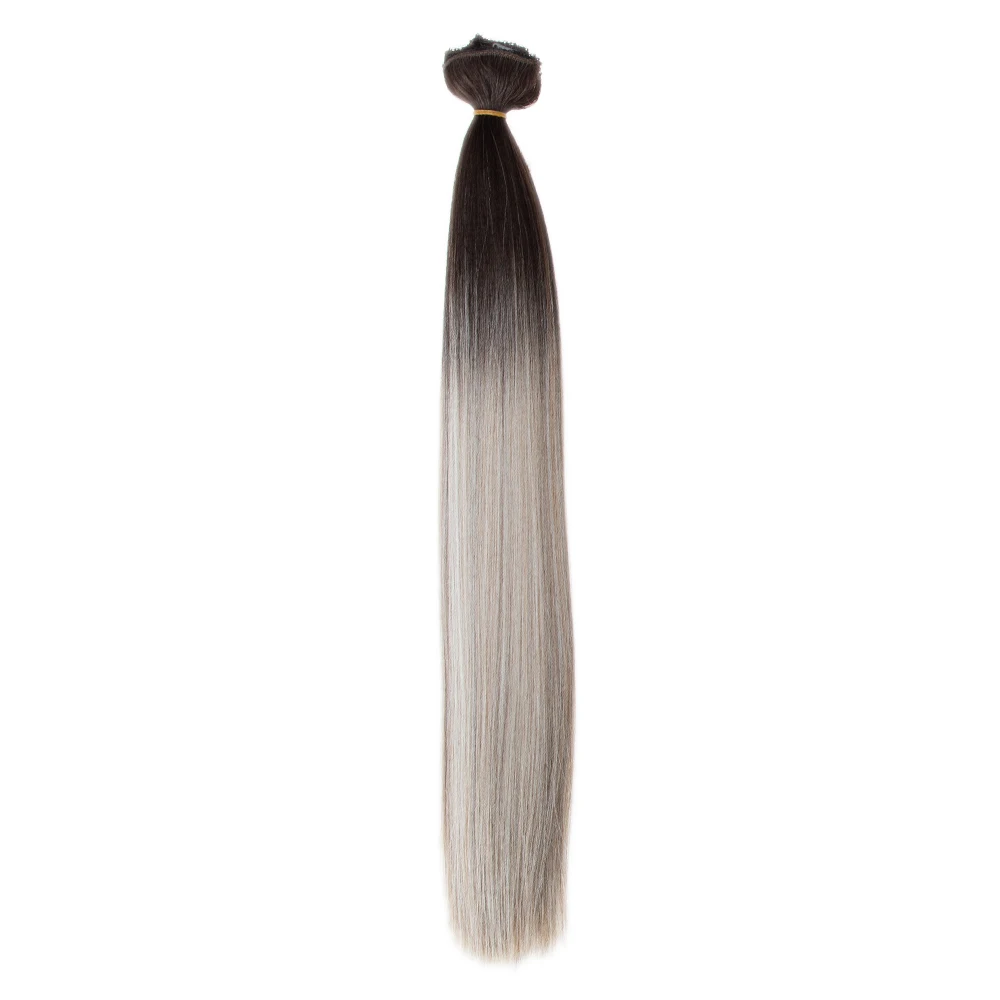 Rebecca top high quality wholesale bundles luxury long straight clip heat resistant fiber synthetic hair extensions for women