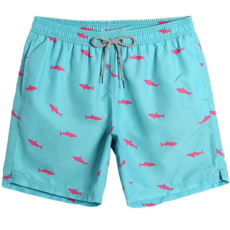 wholesale Custom unisex sublimation swim Beach shorts Mesh lining Cartoon Designer Graphic men swimwear shorts