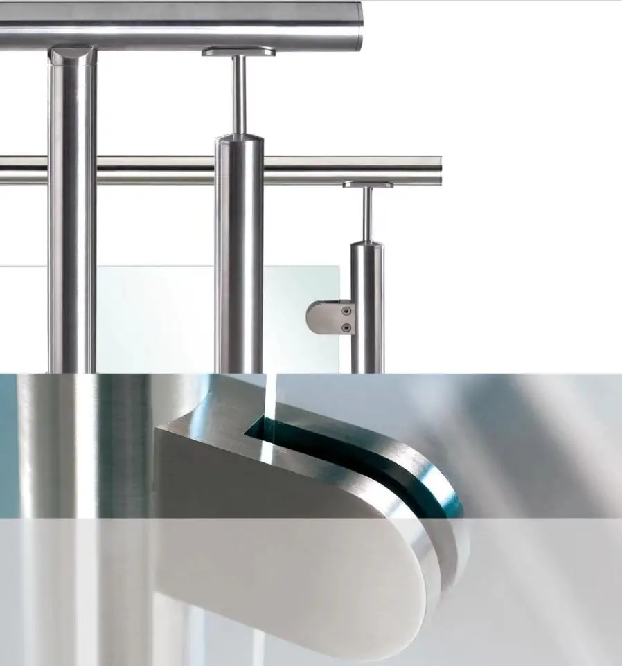 Hot sell good quality casting 316 304 glass handrail bracket glass clamp railing stainless steel glass clamp