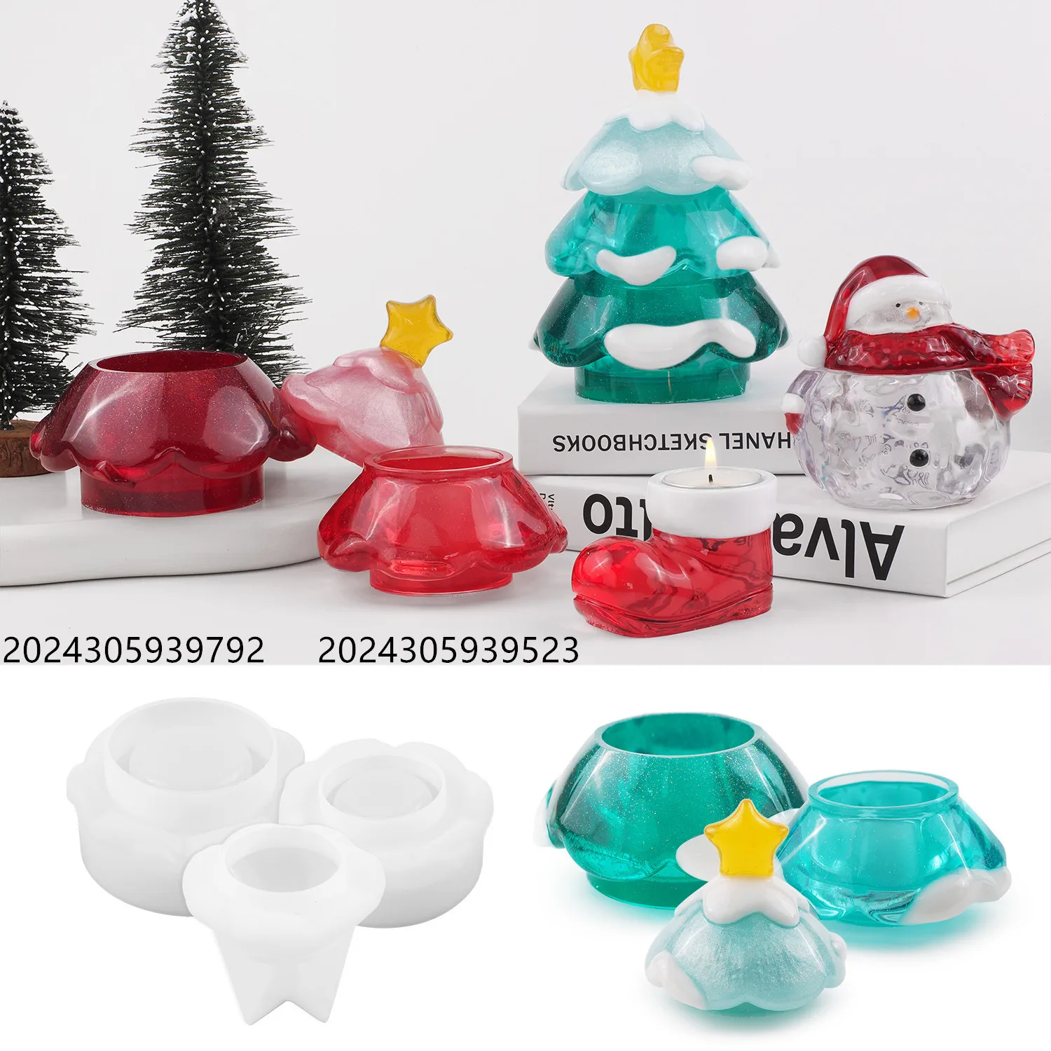 Новые идеи Рождественские Формы для банок из смолы силиконовые формы свечей силиконовая модель форма с крышкой литья эпоксидной поделок