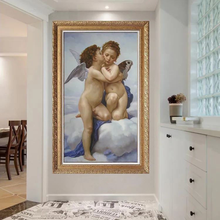 Classical Hand Painted Canvas Art Image Male Body Art Painting Portrait Art