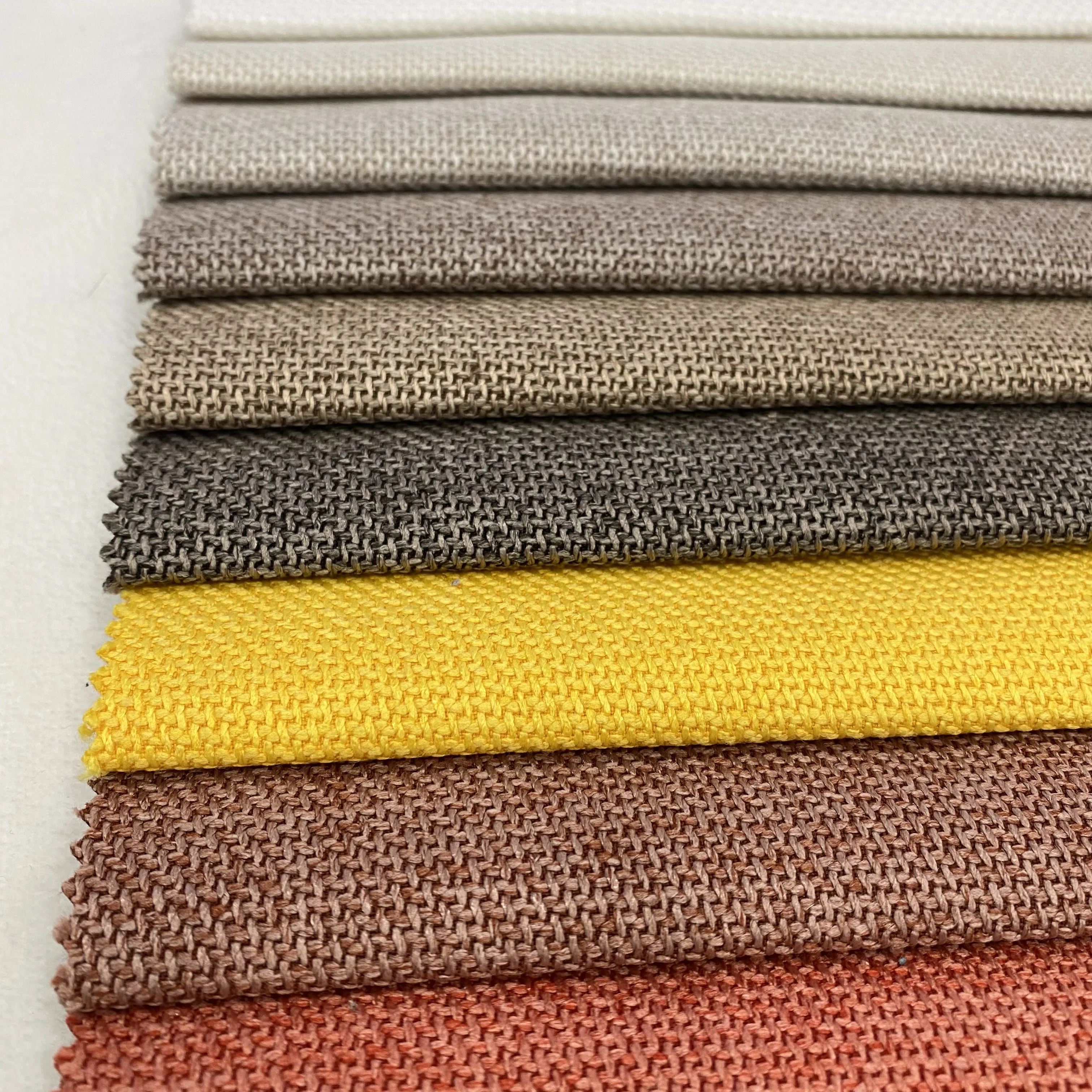 China factory stock jacquard thick sofa Fishnet Linen Fabric for furniture stock lot fabric hot sales