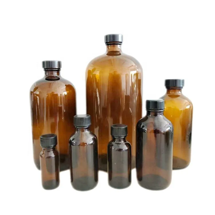 
50ml 100ml 250ml 500ml brown small mouth bottle glass Boston bottle chemical sample bottle 