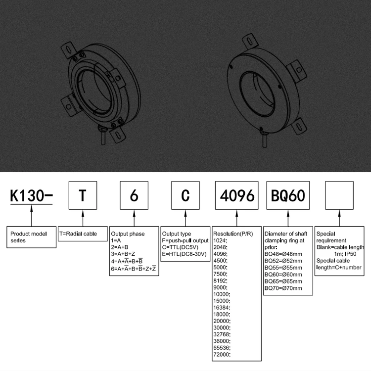 Большой сквозной вал K130 кодировщик двери лифта Высокое разрешение кодировщик лифта цена 72000max
