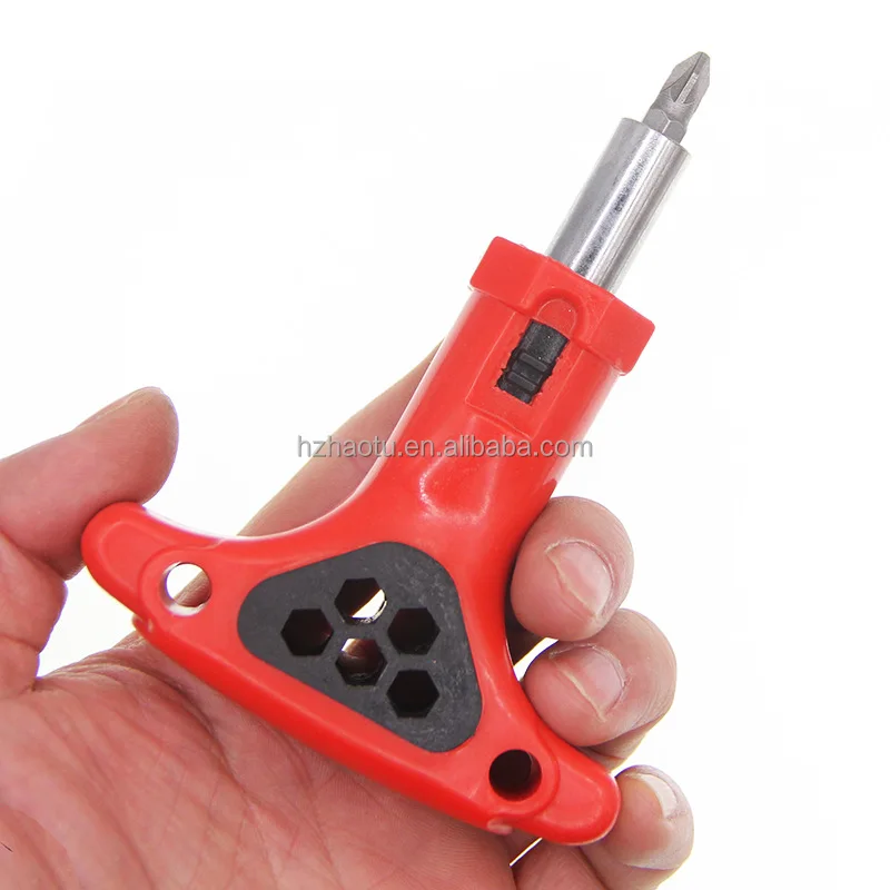 Portable T Type Ratchet Screwdriver Can Rotate Forward Reverse T Handle Ratchet Screwdriver