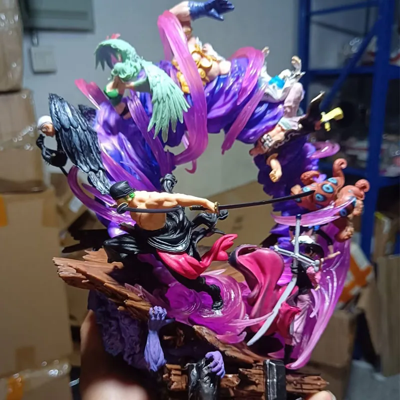 One Pieced King Vice Yama Ghost Luffy anime figures Zoro LS throne Sauron hand statue model display a gift action