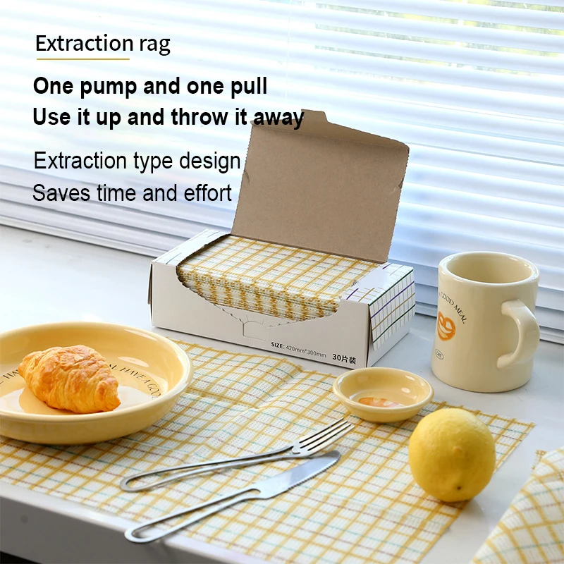 Kitchen Box Packed Disposable Non-woven Wash Towel Reusable Lazy Decimation Rag Cleaning Cloth