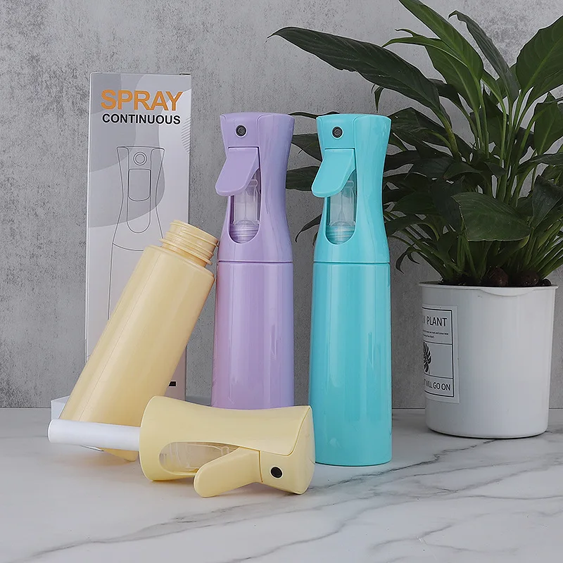 Hair Salon Baber Custom Empty Plastic Colorful 160ml 200ml 300ml 500ml Water Cif Sprayer  fine  Mist Continuous Spray Bottle