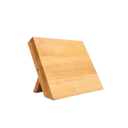 Magnetic Knife Block Rubber Wood Household Exquisite Natural Good Stability Magnet Strong Adsorption Cooking Knife Stand Rack