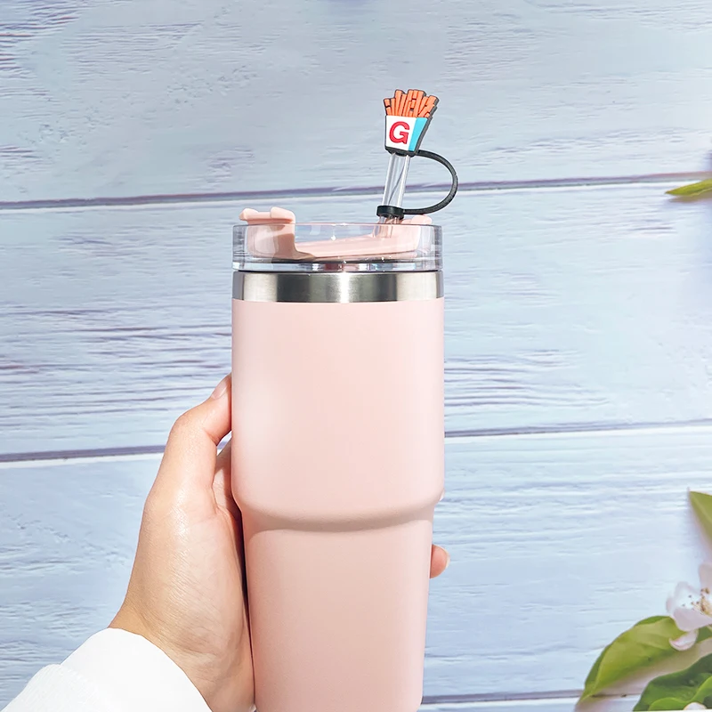 top sale New Style christmas gift trinket drinking cup decorating 8mm silicone straw topper cover