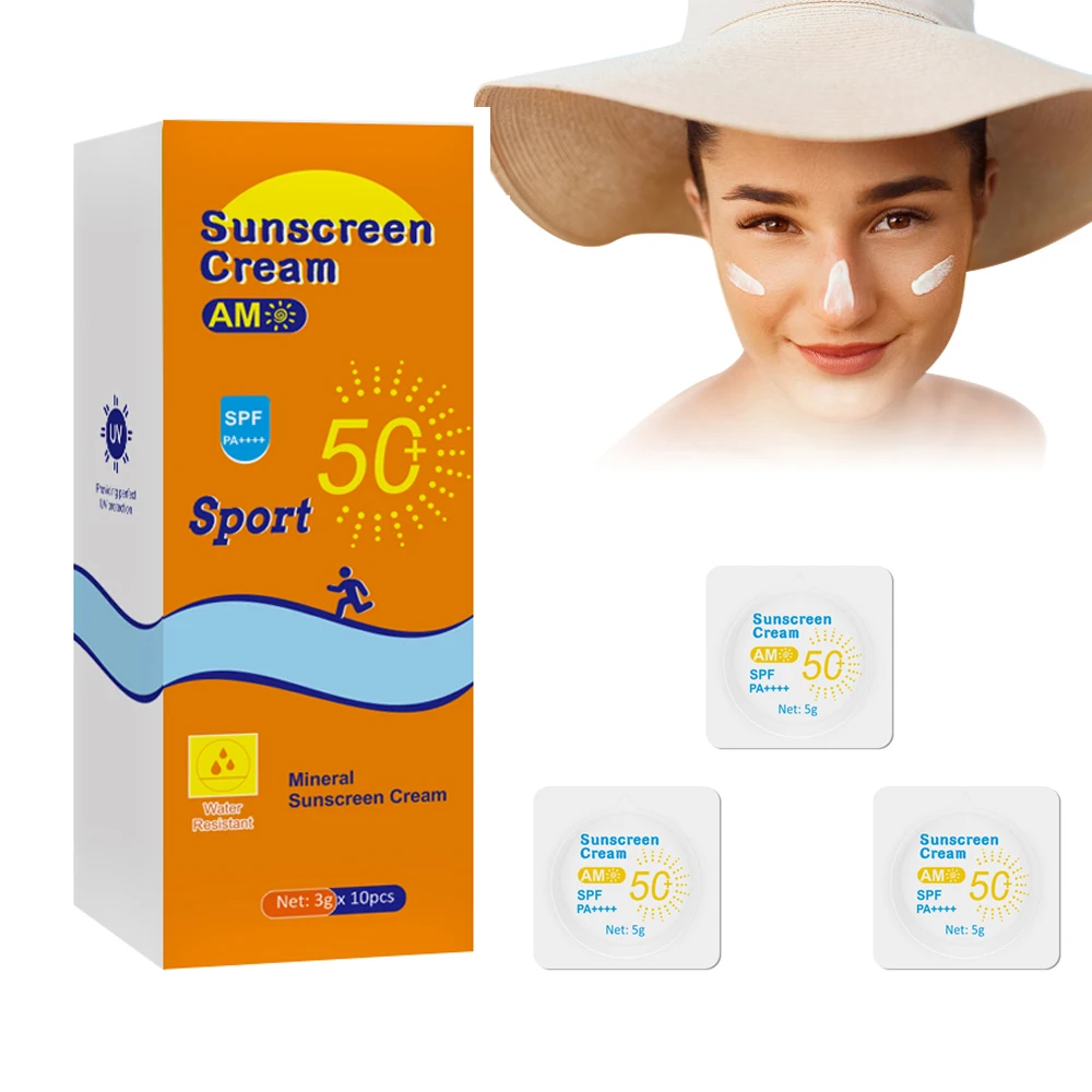 Органический солнцезащитный отбеливающий крем Sunblock увлажняющий для тела с контролем жирности SPF 50