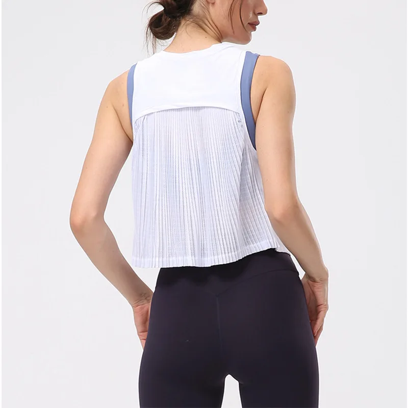 Women Gym Athletic Yoga Tops Sleeveless Activewear Singlet Workout Tank Tops Racerback Sports Shirts Running Vest