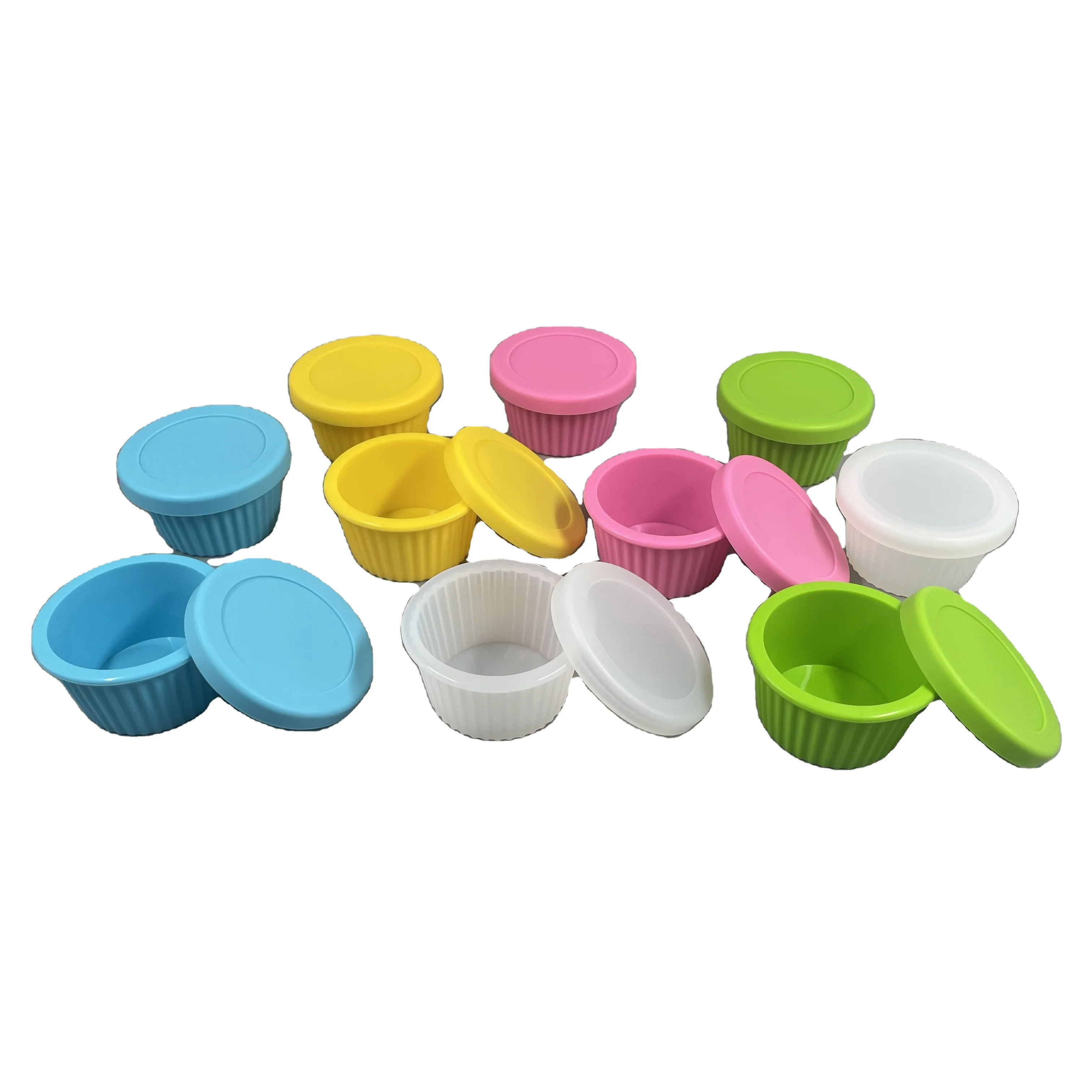 Premium Small Outdoor Silicone Container 4 oz Microwave Dishwasher Safe Reusable BPA Free Fruit Container Box