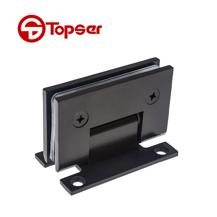 CRL Matte Black Shower Glass Door Hinges Wall To Glass Shower Door Frameless Pivot Fixing Hinges Set