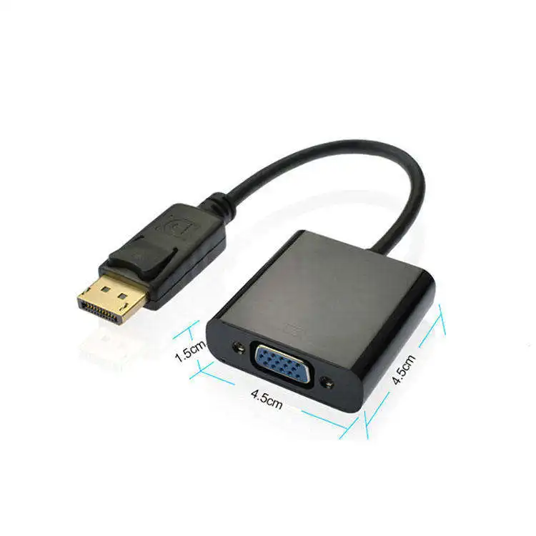 Male Displayport Display Port DP to VGA Female Cable Converter Adapter For Projector DTV TV HDVD Player 1080P