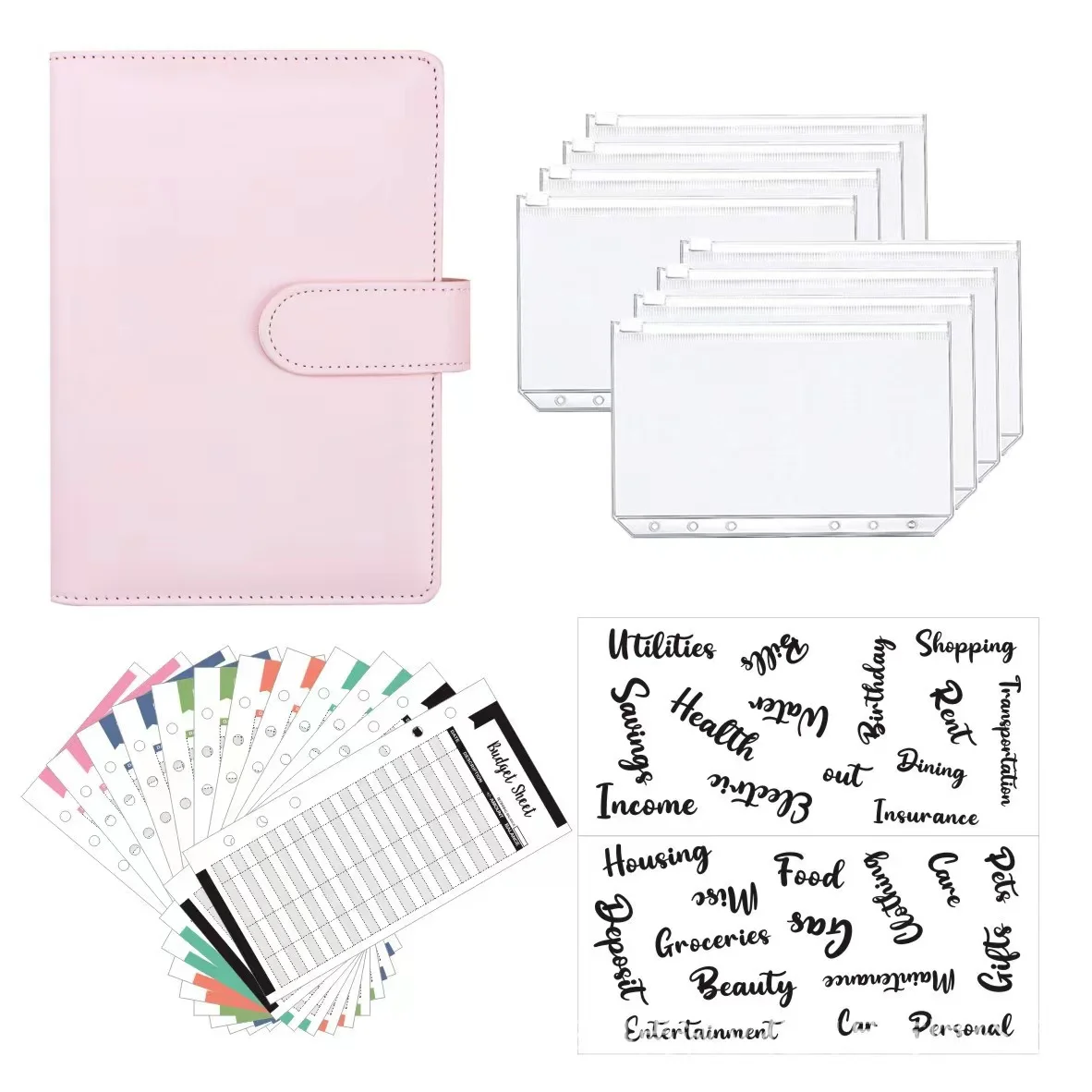 Wholesale A6 Budget Binder Set Cash Envelope Planners With Expense Budget Sheets And Label Sticker