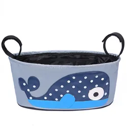 Factory wholesale universal animal pattern diaper bag baby stroller organizer with insulated cup holders