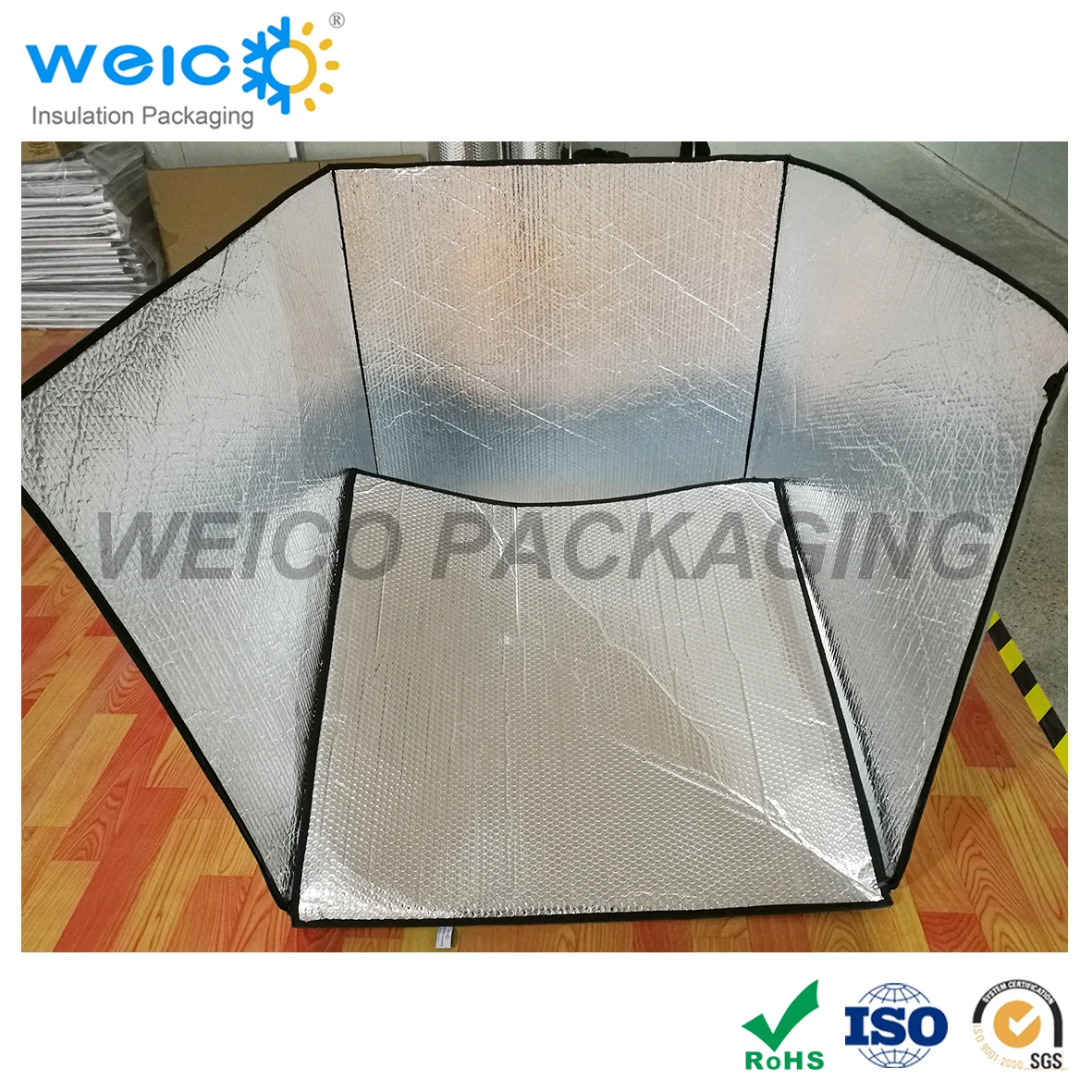 Aluminum Foil Air Bubble Insulated Thermal Pallet Insulation Cover with bottom