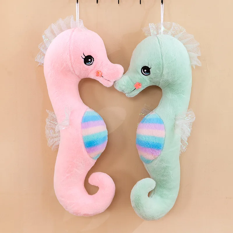 Custom Plush Seahorse Stuffed Sea Animal Soft hippocampus sleeping pillow marine animal kids toy gift