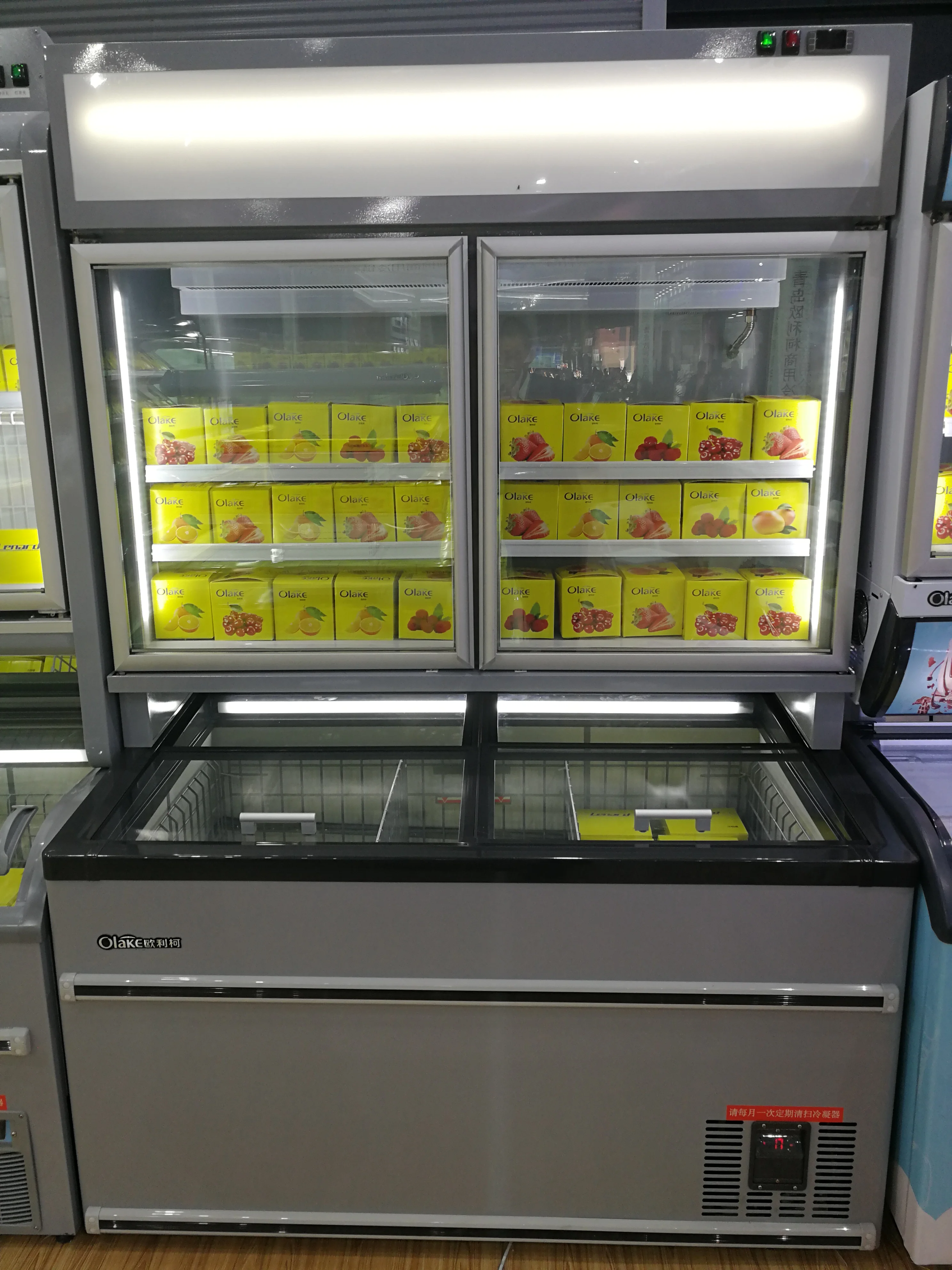 Chinese Manufacturers Cheap Combination Look Refrigerator Combine Freezer Cooler