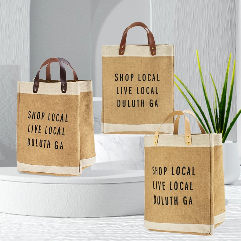High Quality Tote Bag Jute Burlap Jute Bag Shopping Jute Bags