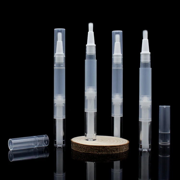 Empty 2ml 3ml 5ml Lip Gloss Tube Container Nail Polish Makeup Accessories Twist Pen Empty Cuticle Oil Pen with Brush