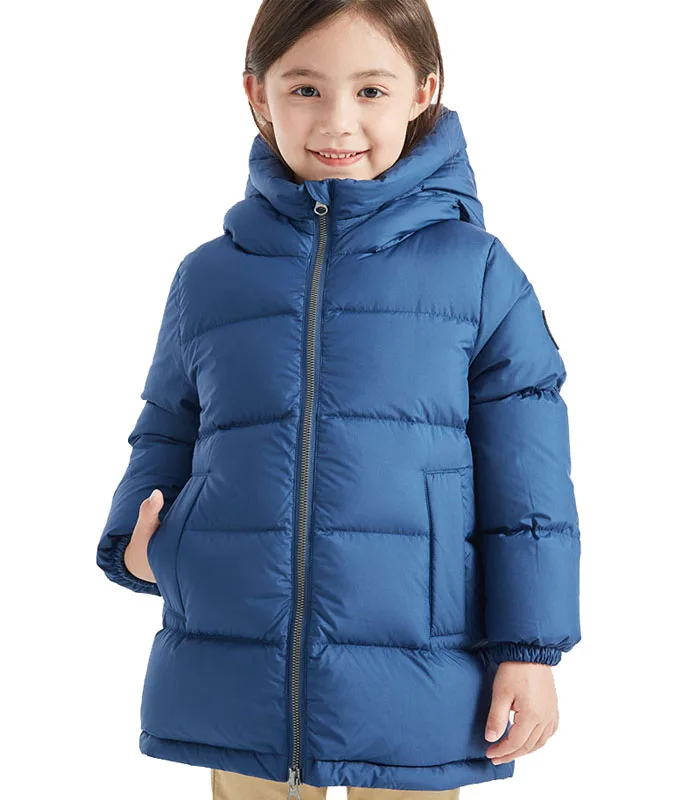 Wholesale Winter Children Clothes Kids Warm Long Hooded Jackets Teenage Baby Boys Girls Bubble padded Parka Coats