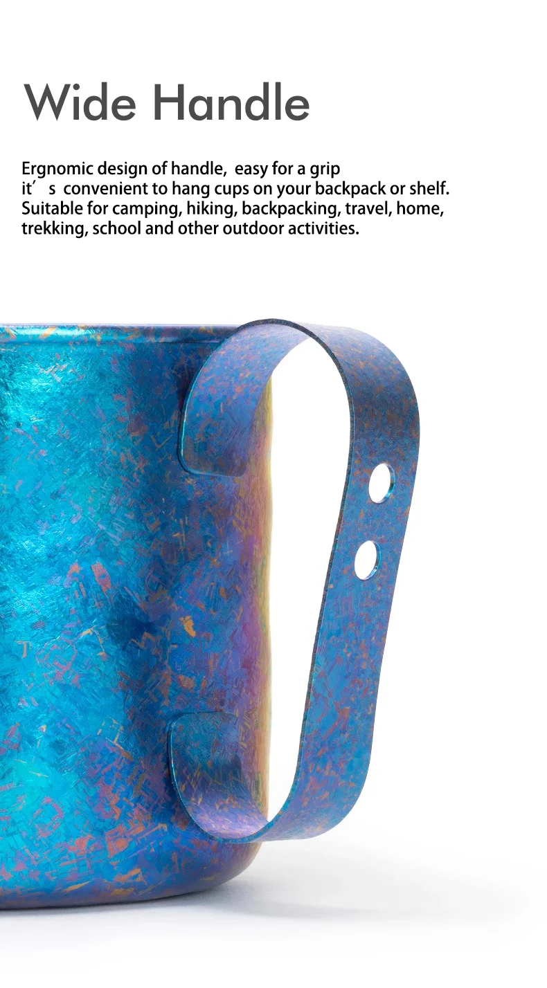 Zoomax 10oz Titanium Cup Ultralight Portable Camping Mug for Tea Coffee and Water Classic Design for Outdoor Use