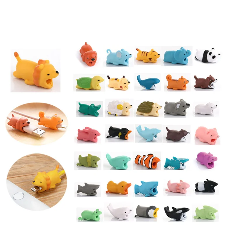 Universal 3D Cute Cable Bite Animal USB Charger Protector Phone Accessory Cable Bites Protector