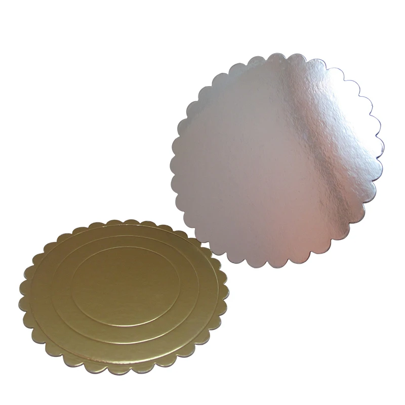 Eco Friendly Custom Logo Gold/silver cake board round,rectangle Mini cake paper tray