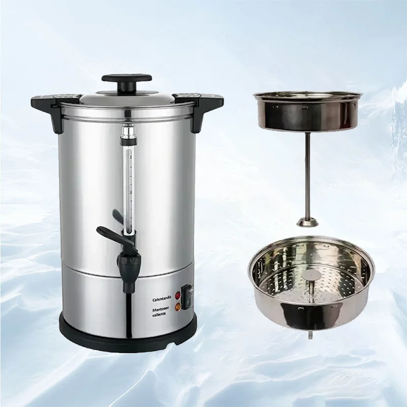 Automatic Heating Large Capacity Stainless Steel Insulated Buckets Commercial Hotel Milk Tea Coffee Buckets