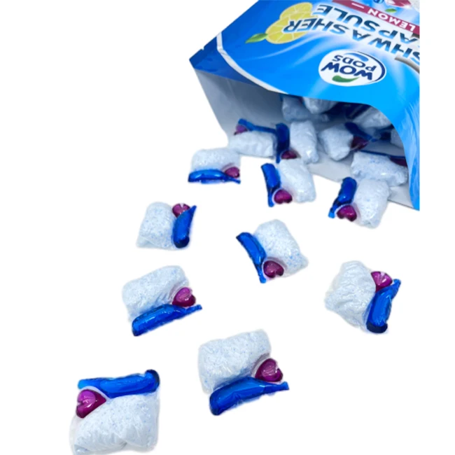 Free sample Eco friendly packaging White dishwashing liquid pods household chemicals