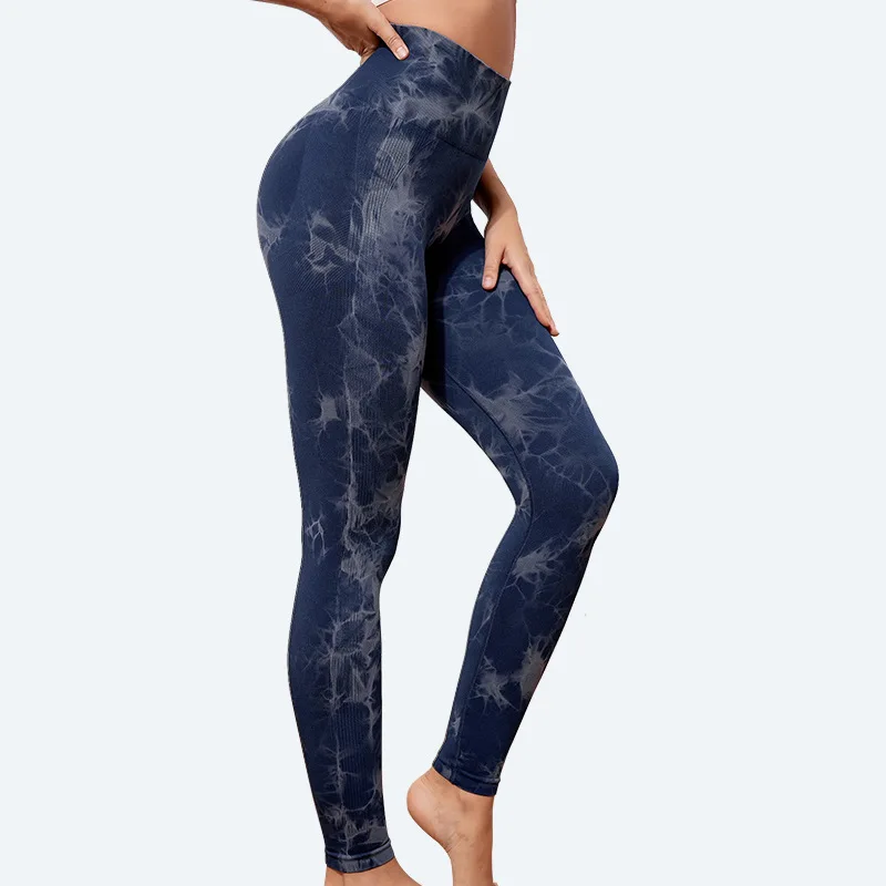 High Quality Premium Sweat Proof Polyester Spandex Shiny Tummy Control Butt Scrunch Sports Workout Tights Leggings For Women