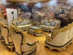 Foshan shangzhen furniture luxury sofa set chesterfield sectional fabric sofa set living room furniture