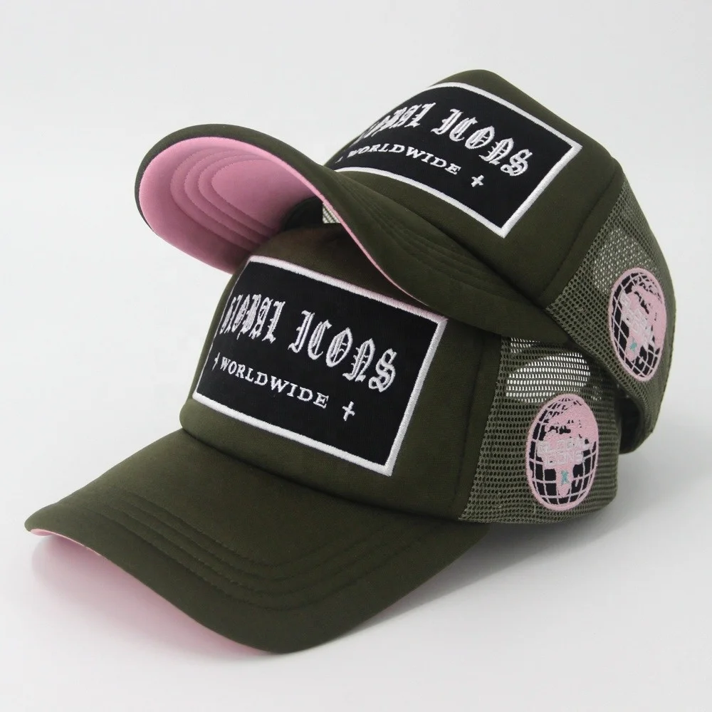 Custom High Quality 5 Panel Embroidery Patch Logo foam trucker caps trucker hat