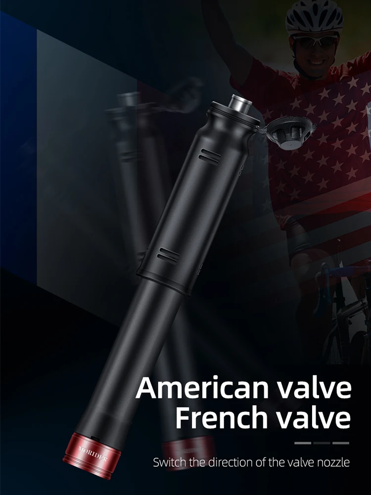 Morider Car Bike Tire Balloon Air Bed Inflator Pump Mini Size Portable Tyre 110 PSI Advanced High-efficiency Hand Air Pump