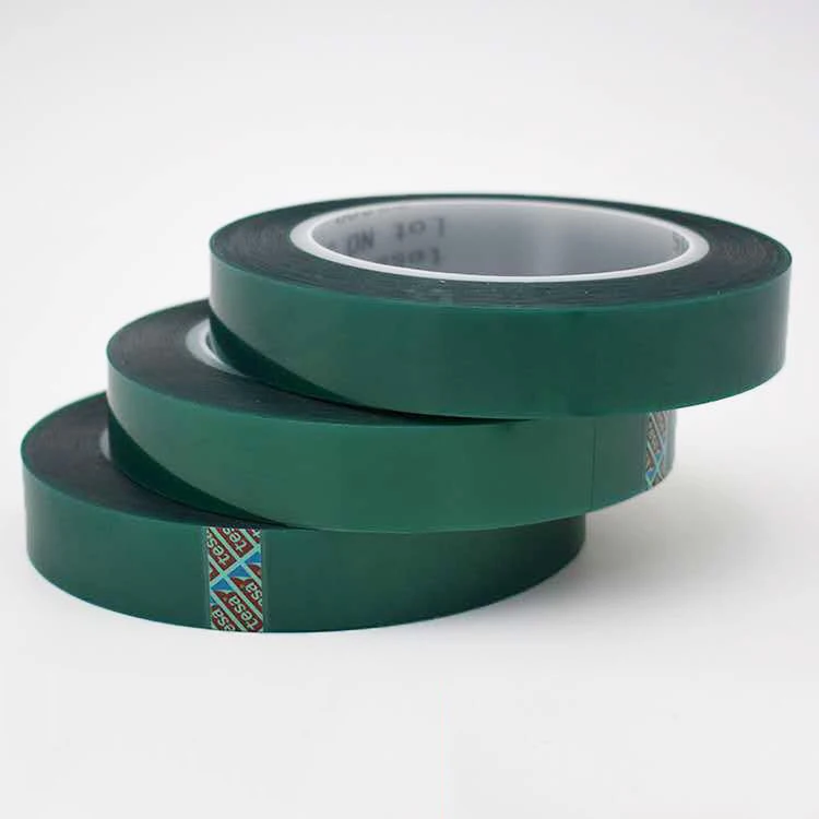 Pet high temperature tape Tesa 50600 pet silicon green polyester masking tape for Powder spraying