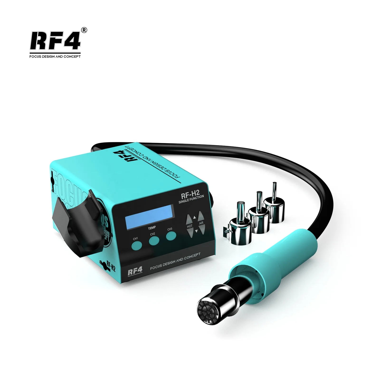 RF4 RF-H2 mobile phone repair soldering machine hot air soldering rework station with digital screen hot air gun