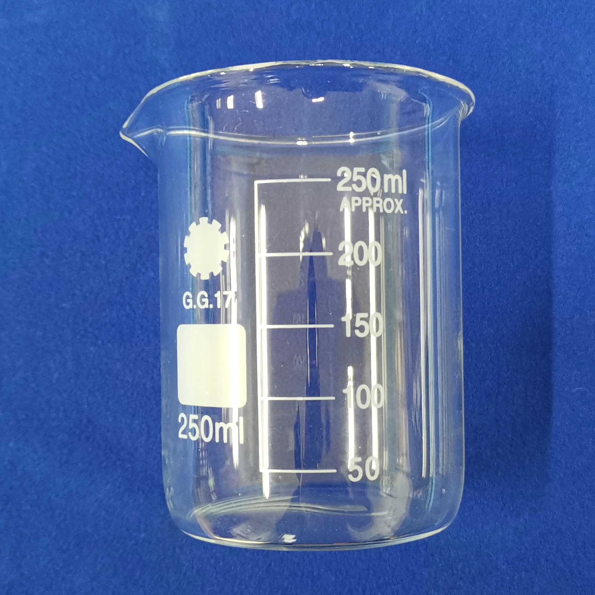 Lab Glassware 250ml Graduated Measuring Low Form Borosilicate Glass Beaker