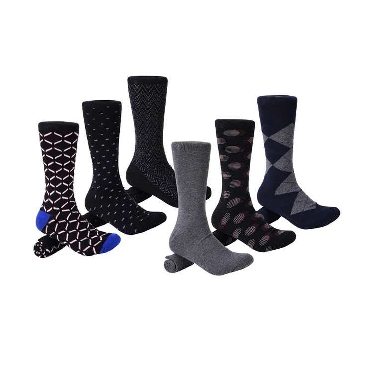 Custom classic formal office business Man socks bamboo black dress socks argyle mens business casual crew dress socks for men