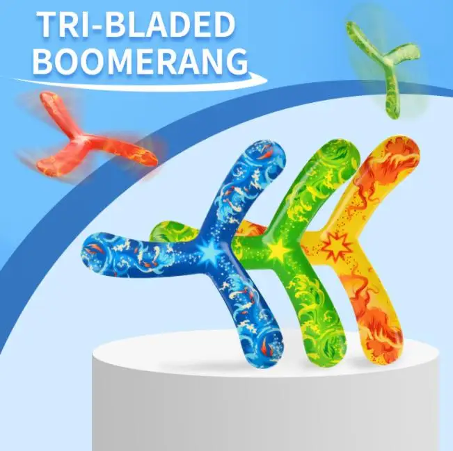 New three-bladed boomerang outdoor leisure sports toys kid boomerang ball interactive toys