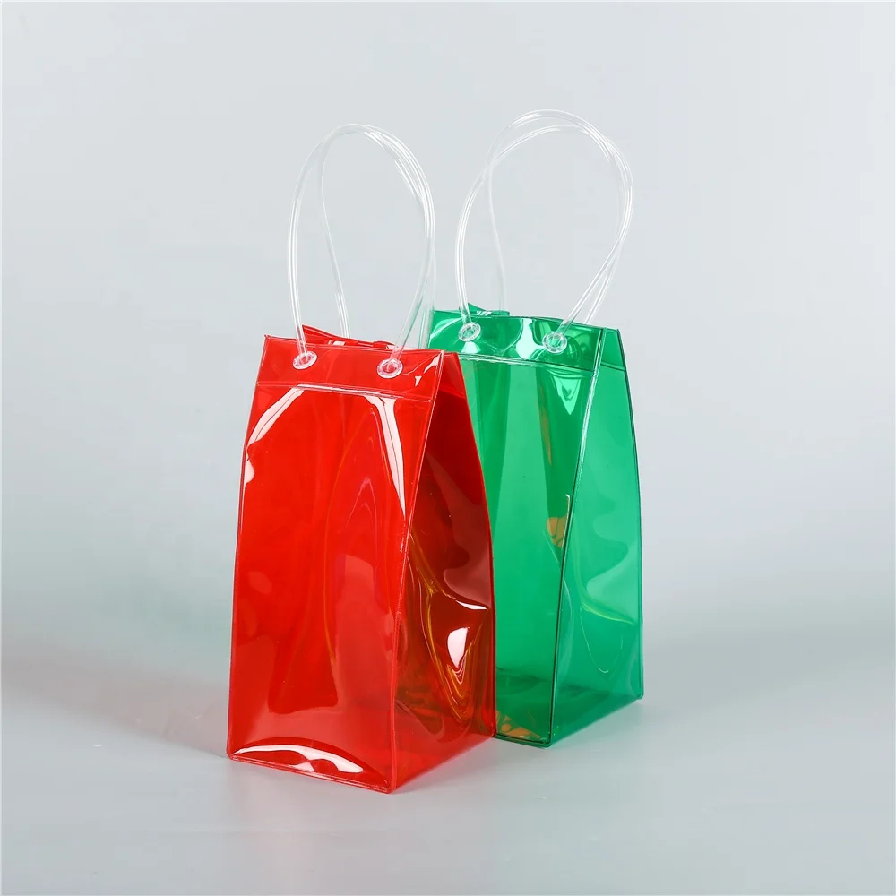 Wholesale Customized Clear Transparent Color Vinyl PVC Wine Bag for Wine Bottles
