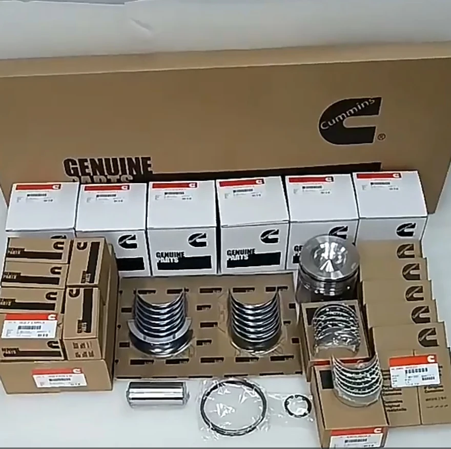 Diesel Engine Parts 6D107 engine liner kit 5255257 4955251 Piston ring 3978818 bearing set QSB6.7 SAA6D107 engine repair kit