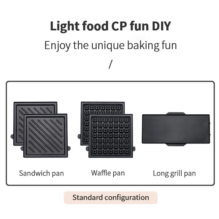 
Sandwich maker Waffle Maker Grill Breakfast 3 in 1 Machine 