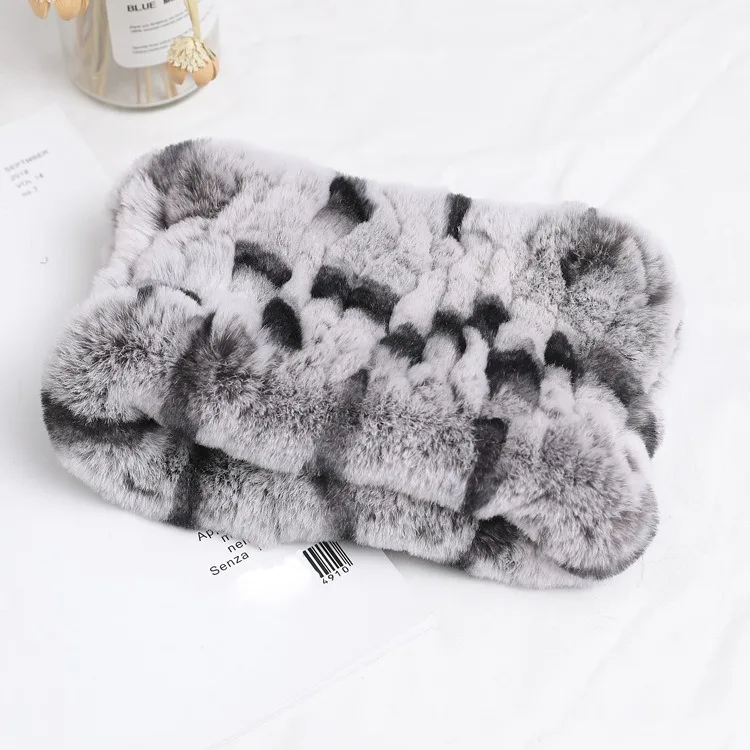 Winter Rex Rabbit Fur Knitted Elastic Cowl Snood Loop Collar Scarf Infinity Scarves Multi-colors Women Winter Thick Neck Warmer