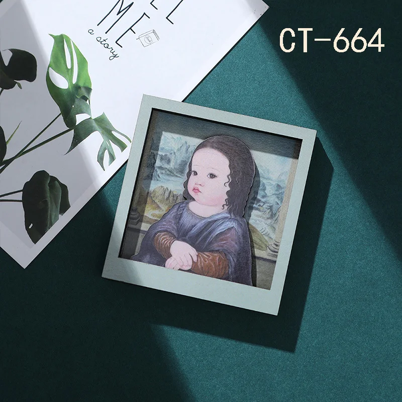 Mona Lisa with pearl earring girl world famous painting refrigerator sticker Wedding refrigerator magnetic decorative sticker